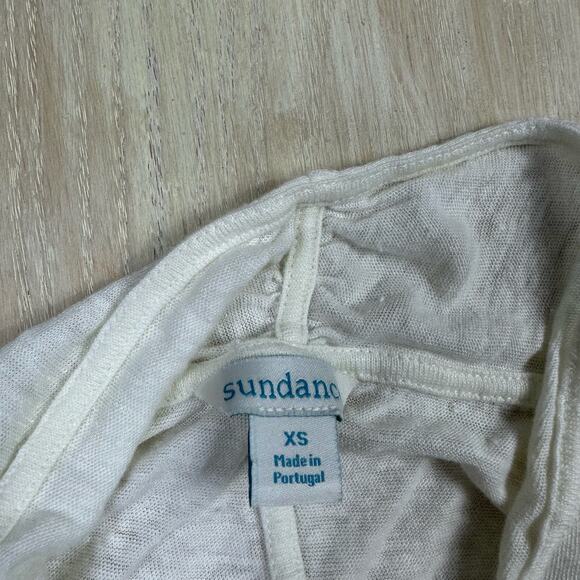 Sundance White Open Front Lightweight Casual Layering Versatile Knit Cardigan XS - Picture 12 of 12